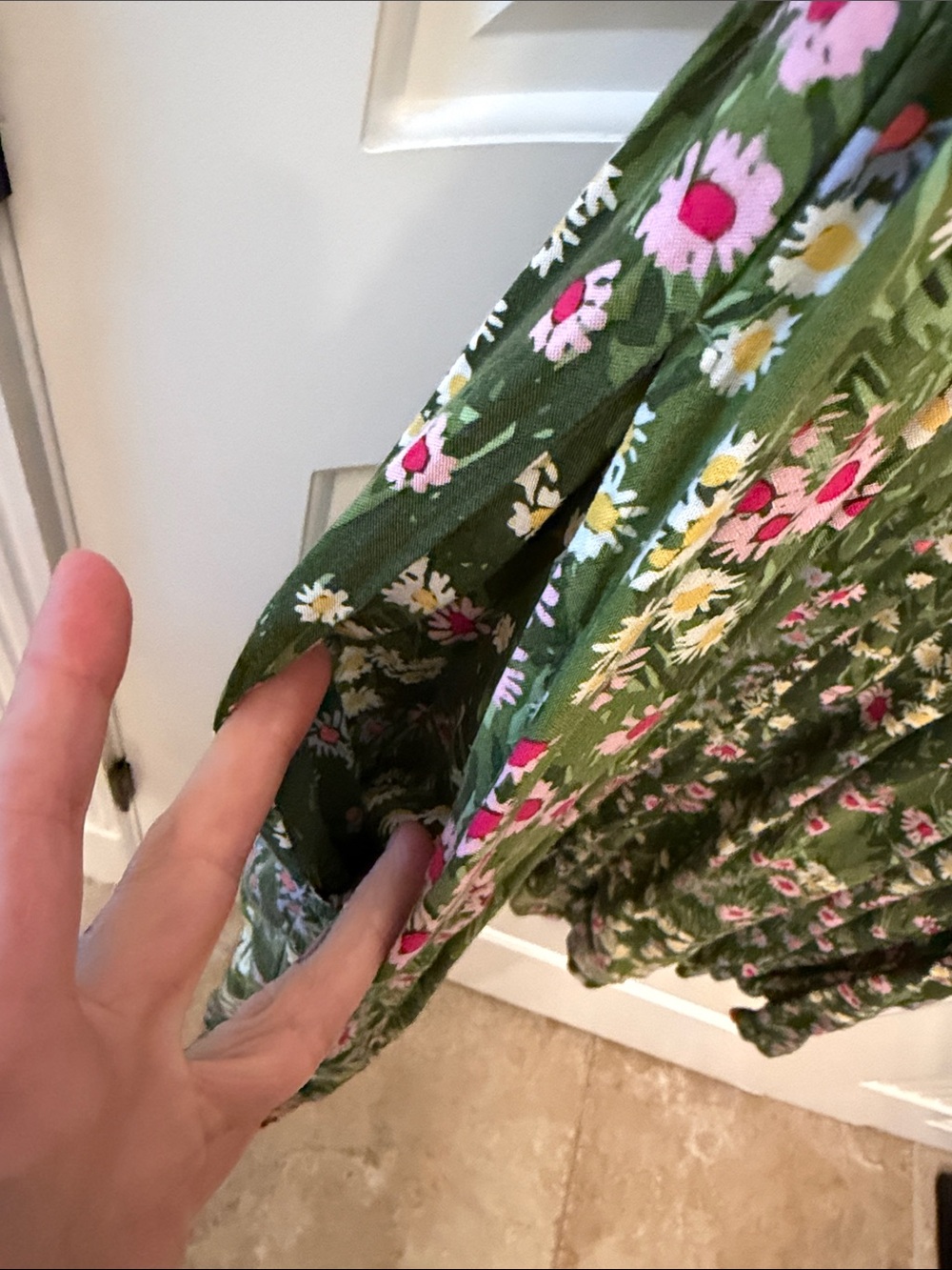 NOOWORKS Naomi Meadow Green Floral Sleeveless Sundress - M - Picture 3 of 3